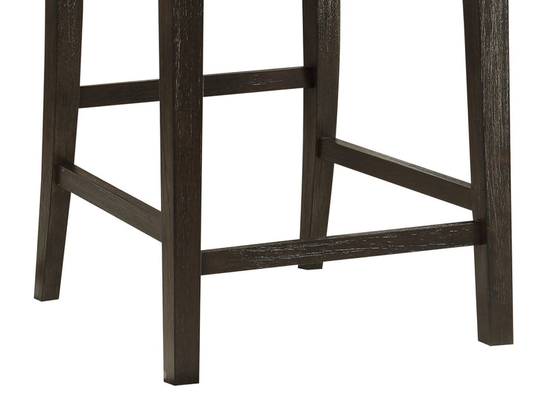 Lane 3pc Counter-Height Dining Set with Table & 2 Chairs, Built-in Shelves & USB, 36.5\"W - Brown