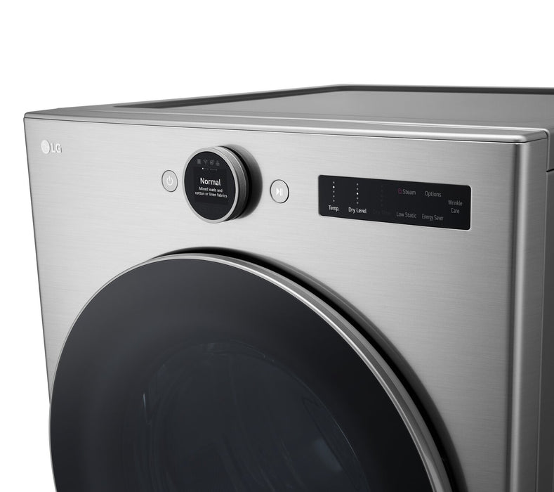 LG 7.4 Cu. Ft. Smart Electric Dryer with Steam - Graphite Steel - Stackable - DLEX5500V