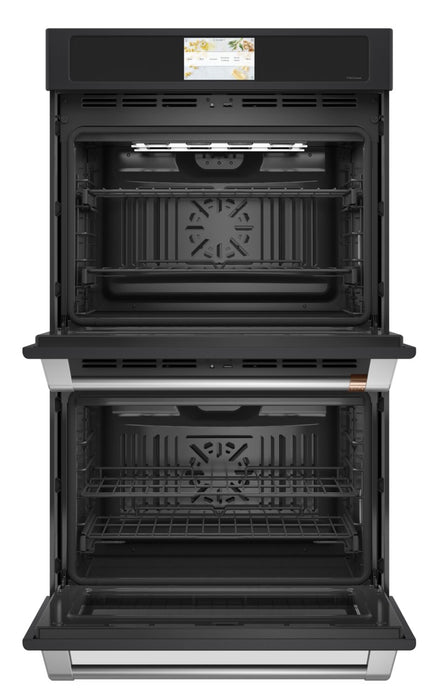 Cafe 30\" 10 Cu. Ft. Electric Double Wall Oven with True European Convection - Matte Black - CTD90DP3ND1