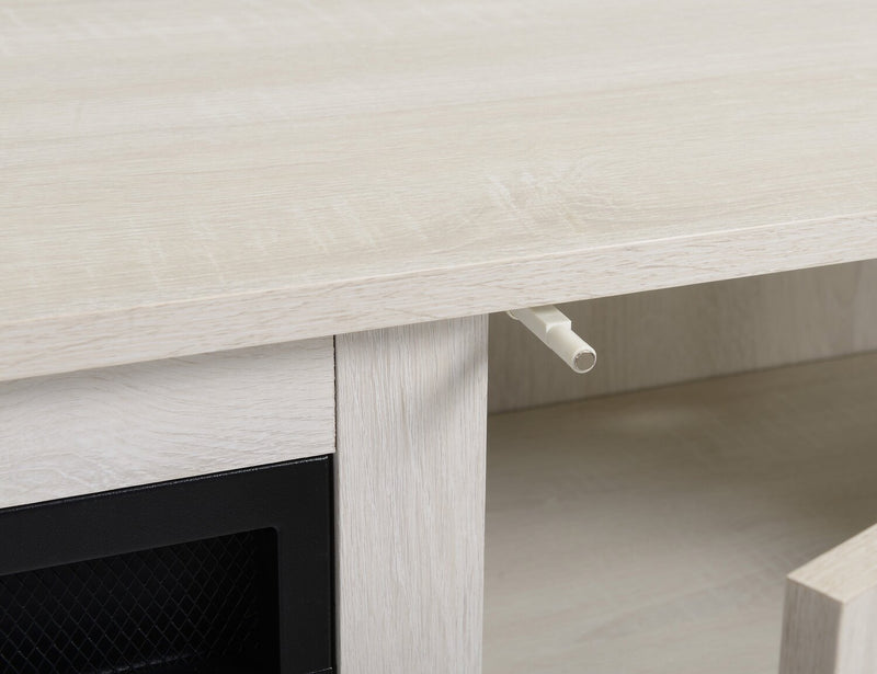 Antoni 102\" Modern 3-Piece Entertainment Centre with Electric Fireplace and Storage for TVs up to 70\"- White