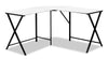 Lidia 55.25\" L-Shaped Corner Office Desk - White