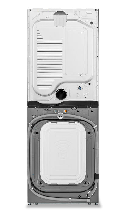 LG Studio 5.8 Washer/7.4 Dryer Cu. Ft. Front-Load High-Efficiency Steam Washtower™ - Nobel Steel - SWWE50N3