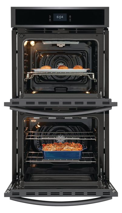 Frigidaire Gallery 27\" 3.8/3.8 Cu. Ft. Electric Double Wall Oven with Total Convection - Smudge-Proof® Black Stainless Steel - GCWD2767AD