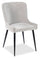 ["Lexi Dining Chair with Velvet-Look Fabric, Metal - Taupe"]