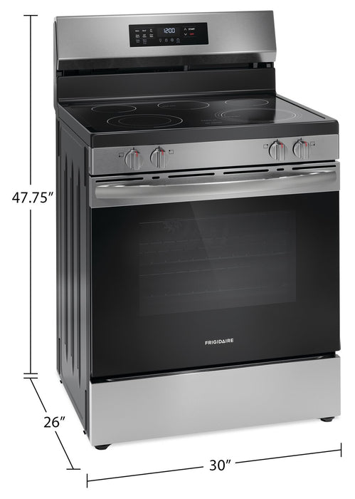 Frigidaire 5.3 Cu. Ft. Electric Range With Air Fry and Convection Bake - Stainless Steel - FCRE308CAS