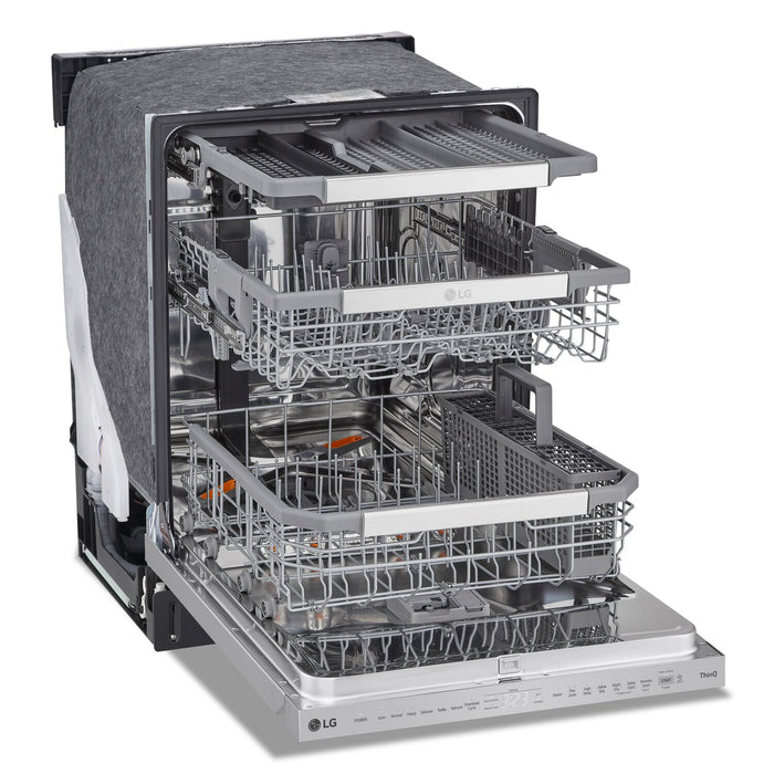 LG 24\" 44 dBA Built-In Top-Control Smart Dishwasher with QuadWash®Pro  - Smudge Proof Stainless Steel - LDPS6762S