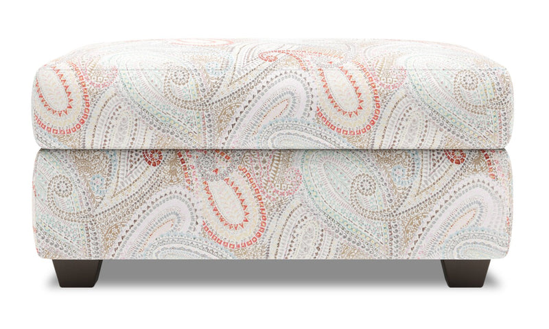 Made in Canada Customizable Sofa Lab The Trunk 39\" Fabric Storage Ottoman - Eden Multicolour