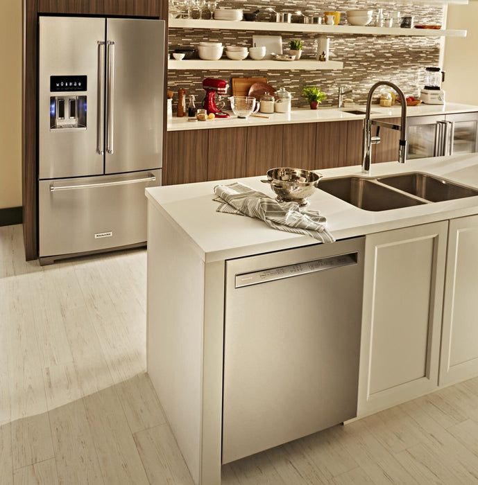 KitchenAid 36\" 26.8 Cu. Ft. French-Door Refrigerator - Stainless Steel with PrintShield™ Finish - KRFF577KPS