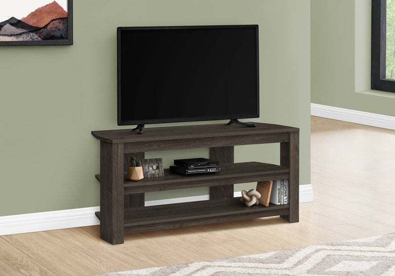 Matias 42\" Modern TV Stand with Storage and Cable Management for TVs up to 45\"- Dark Brown