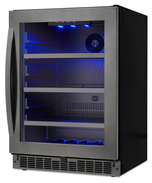 Silhouette Prague 23.9\" 5.6 Cu. Ft. Single-Door Beverage Centre - Black Stainless - SSBC056D3B-S