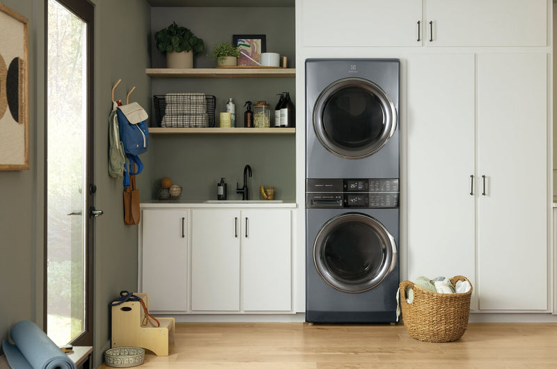 Electrolux 5.2/8.0 Cu. Ft. Front-Load Steam Laundry Tower - Titanium - ELTE760CAT