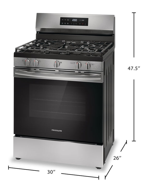 Frigidaire 5.1 Cu. Ft. Gas Range With Quick Preheat and Five Burner Cooktop - Stainless Steel - FCRG3062AS