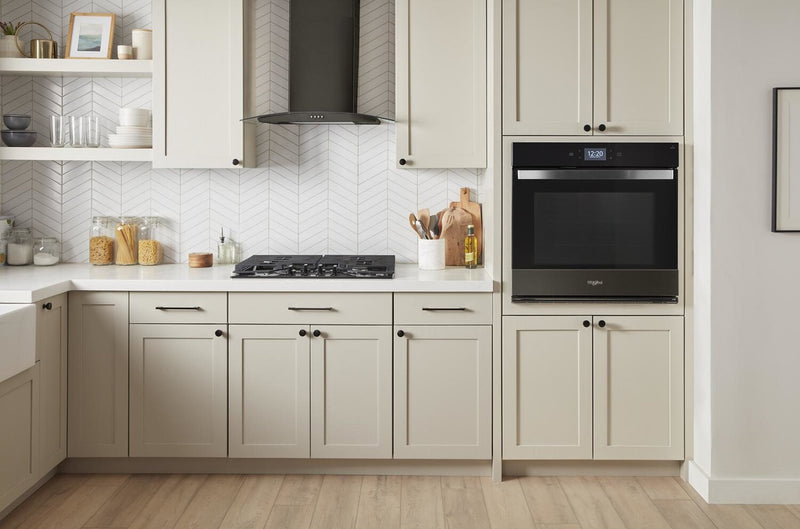 Whirlpool 30\" 4.3 Cu. Ft. Electric Single Wall Oven with True Convection - Black Stainless Steel with PrintShield™ Finish - WOES7030PV