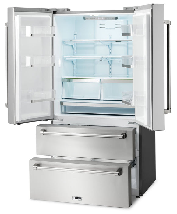 Thor 36\" 22.5 Cu. Ft. French-Door Refrigerator - Stainless Steel - TRF3602