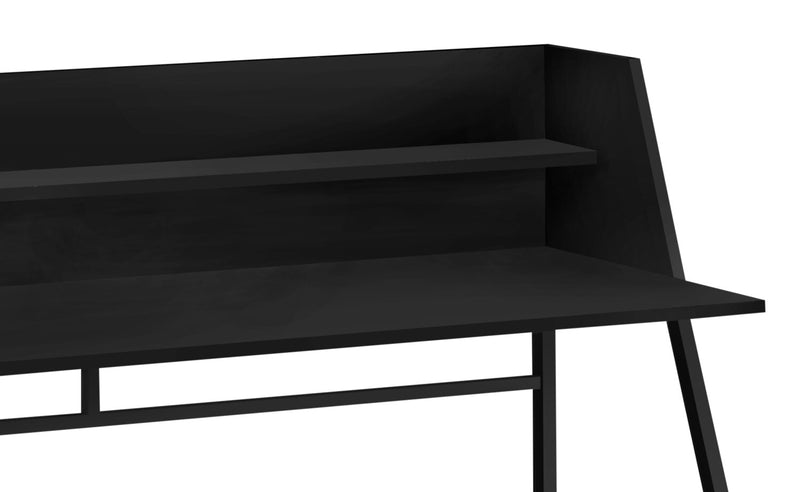 Lawson 47.25\" Office Desk with Small Hutch - Black