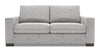 Made in Canada Customizable Sofa Lab Track 75\" Linen-Look Fabric Condo Size Sofa with Track Arms - Luna Domino Grey