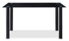 ["Onyx Dining Table with Glass Top, 55\"W - Black"]