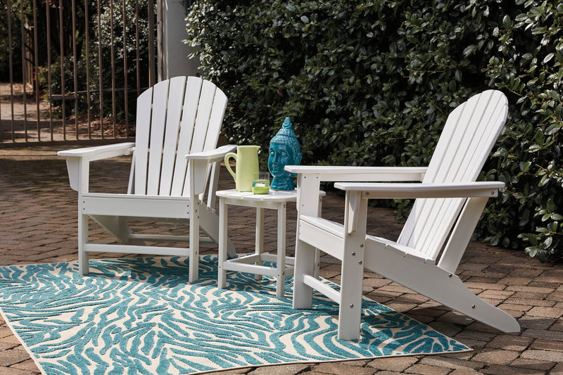 Bask Outdoor Patio Adriondack Chair - High Density Plastic, UV & Weather Resistant - White