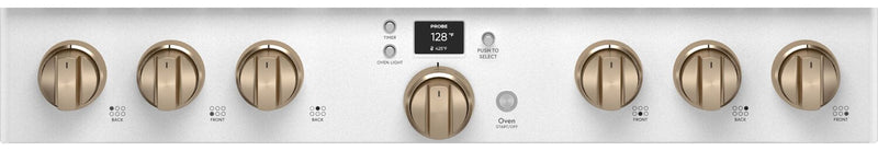 Cafe 5.7 Cu. Ft. Smart Dual Fuel Range with True European Convection and Self Clean Racks - Matte White - C2Y366P4TW2