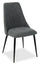 ["Miya Dining Chair with Polyester Fabric, Metal - Charcoal"]