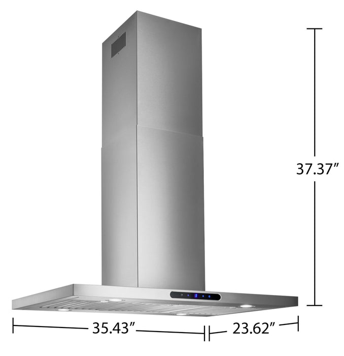 Broan Elite EIT1 Series 36\" Island Range Hood - EIT1366SS
