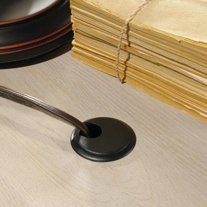 Costa 65.12\" Executive Office Desk with 7-Drawers - Chalked Chestnut