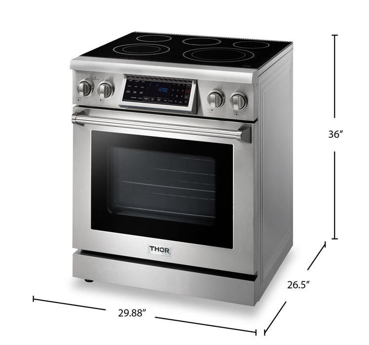 Thor Kitchen 4.55 Cu. Ft. Tilt Panel Professional Electric Range - TRE3001