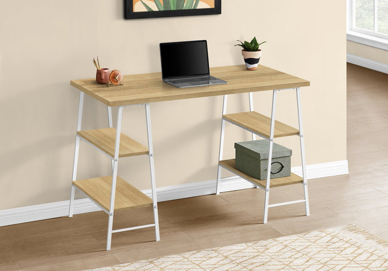 Jonnie 47.25\" Office Desk with Sawhorse-style Legs - Natural