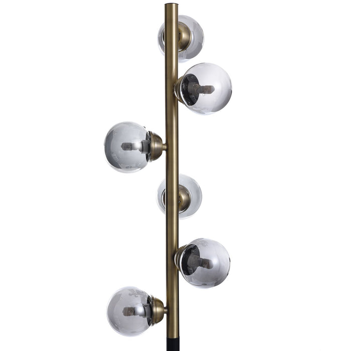 Bennie 61.25\" 5-Light Black and Gold Floor Lamp