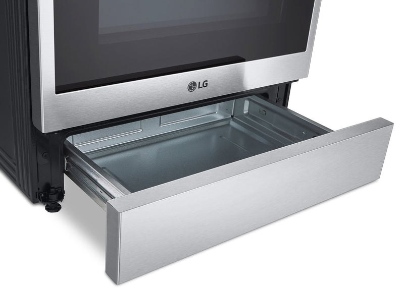 LG 6.3 Cu. Ft. Smart Gas Range with Instaview and ProBake Convection® - Smudge Proof Stainless Steel - LSGL6335F