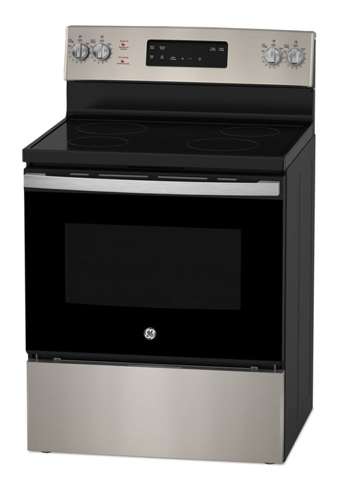GE 5 Cu. Ft. Electric Range with Self Clean and 4 Burners - Slate - JCB630ETES