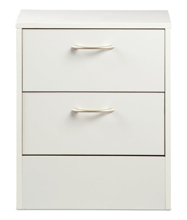 Arlo Bedside 2-Drawer Nightstand, 18.3\"W x 22\"H, Made in Canada - White