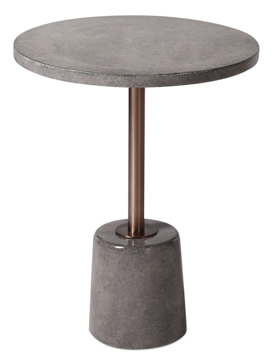 Rosalee 18\" Accent Table - Grey Cement Top & Base