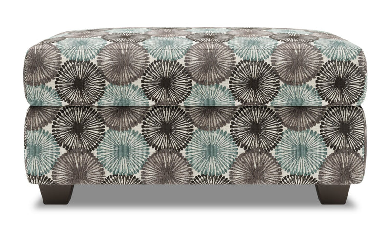Made in Canada Customizable Sofa Lab The Trunk 39\" Fabric Storage Ottoman - Spa Multicolour