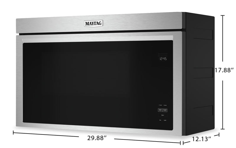 Maytag 1.1 Cu. Ft. Flush Over-the-Range Microwave with 900 Watts Cooking - Fingerprint Resistant Stainless Steel - YMMMF6030PZ