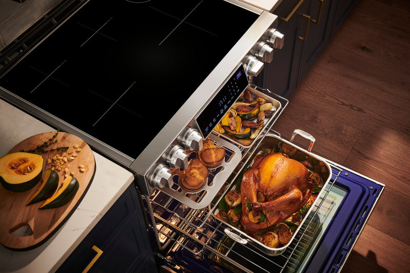 LG Studio 6.3 Cu. Ft. Smart Induction Range with Instaview & Air Fry - Smudge Proof Stainless Steel - LSIS6338F