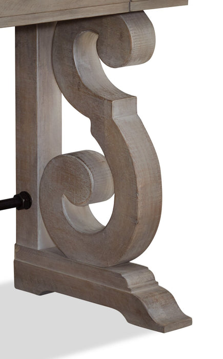 Tinley Park 50\" Traditional Sofa Table with Storage - Grey-Brown Pine with Scroll Design Base