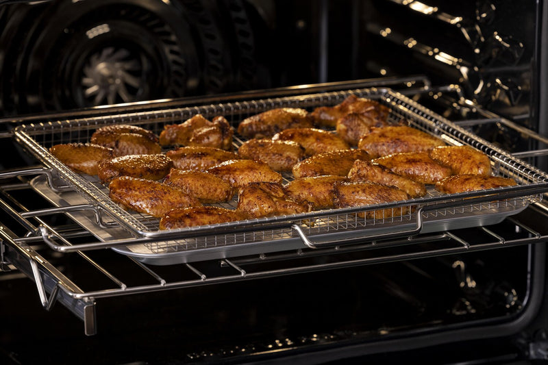 Frigidaire Gallery 27\" 3.8/3.8 Cu. Ft. Electric Double Wall Oven with Total Convection - Smudge-Proof® Stainless Steel\t - GCWD2767AF