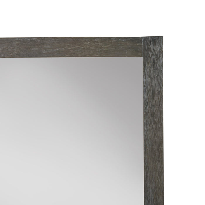Koda Bedroom Dresser Mirror, Pine Wood - Grey