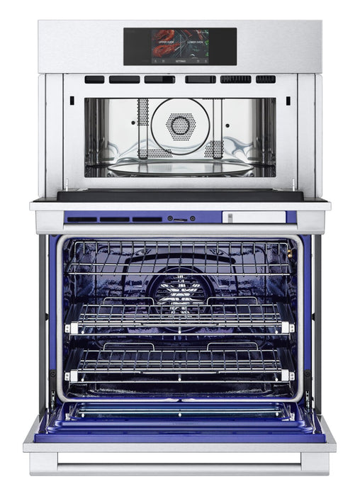 LG Studio 30\" 6.4 Cu. Ft. Electric Combination Wall Oven with True Convection - Smudge Proof Stainless Steel - WCES6428F