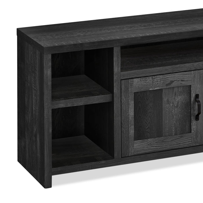 Leland 60\" TV Stand with Storage and Cable Management for TVs up to 65\"- Black