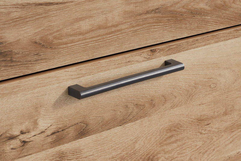 Derekson Bedside 2-Drawer Nightstand with USB Ports, 21.7\"W x 24.4\"H - Natural