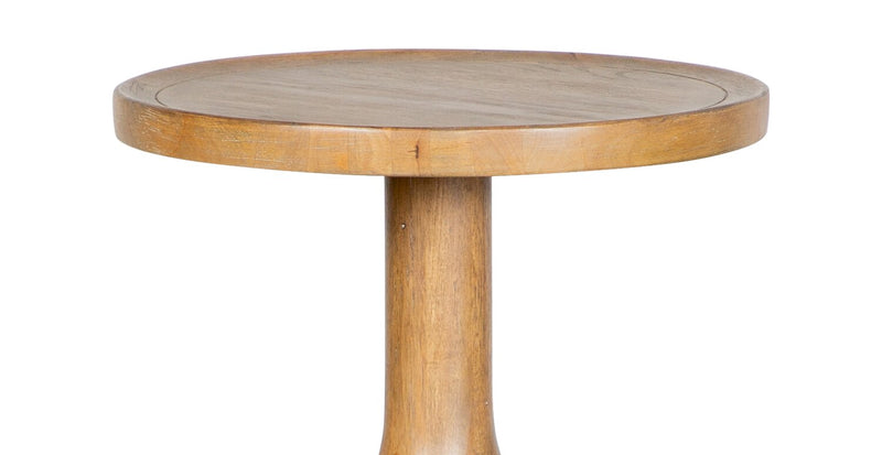 Rhett 18\" Modern Round End Table - Light Brown Oak