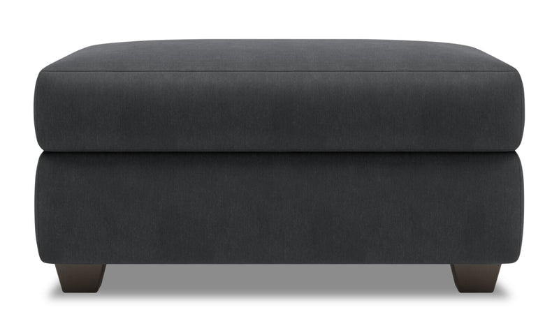 Made in Canada Customizable Sofa Lab The Trunk 39\" Linen-Look Fabric Storage Ottoman - Pax Pepper Grey