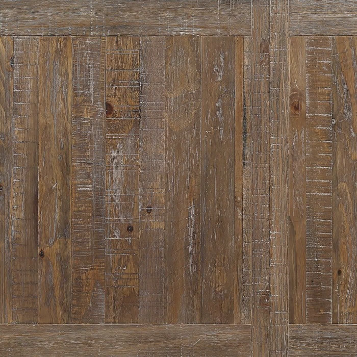 Cedar 5pc Dining Set with Table & 4 Chairs, Pine Wood, Trestle-Base, 72.07\"W - Brown