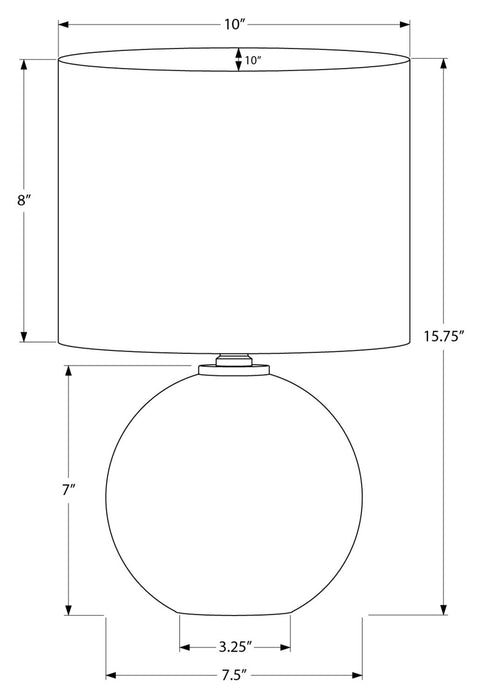 16\" Cream Ceramic with Drum Shade Table Lamp