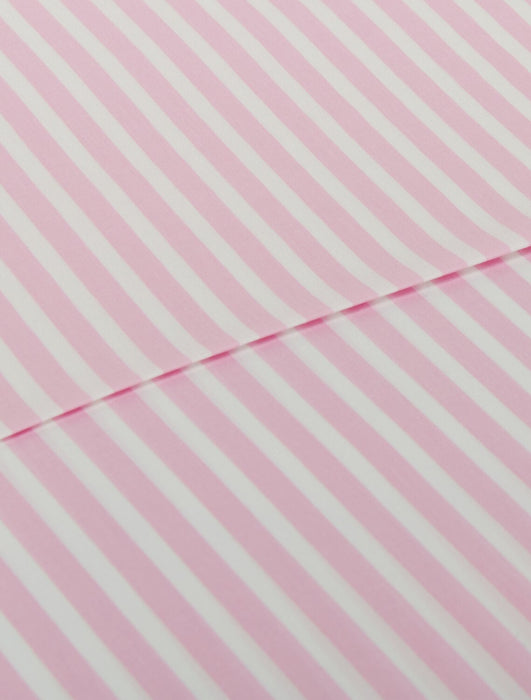 Hallie Striped 4-Piece Full Cotton Sheet Set - Pink