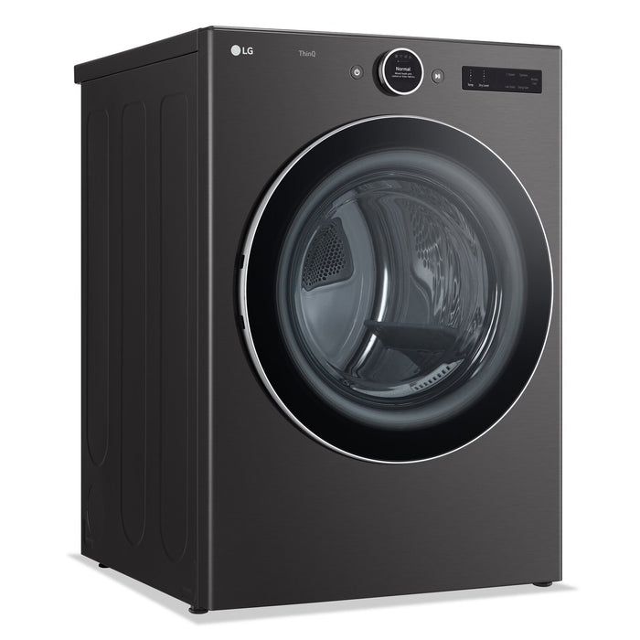 LG 7.4 Cu. Ft. Smart Electric Dryer with Steam - Black Steel - Stackable - DLEX6700B