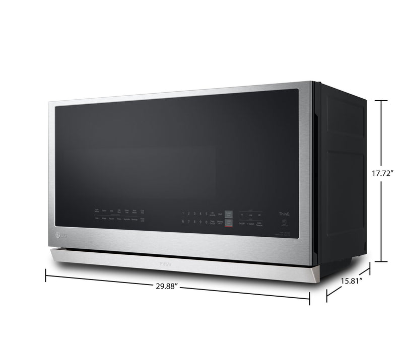 LG 2.1 Cu. Ft. Over-the-Range Microwave with ExtendaVent™ and Sensor Cooking - Smudge Proof Stainless Steel - MVEL2137F