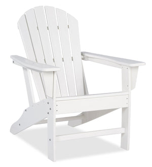 Bask Outdoor Patio Adriondack Chair - High Density Plastic, UV & Weather Resistant - White